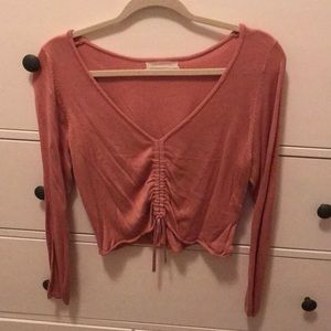 Crop top with cinch